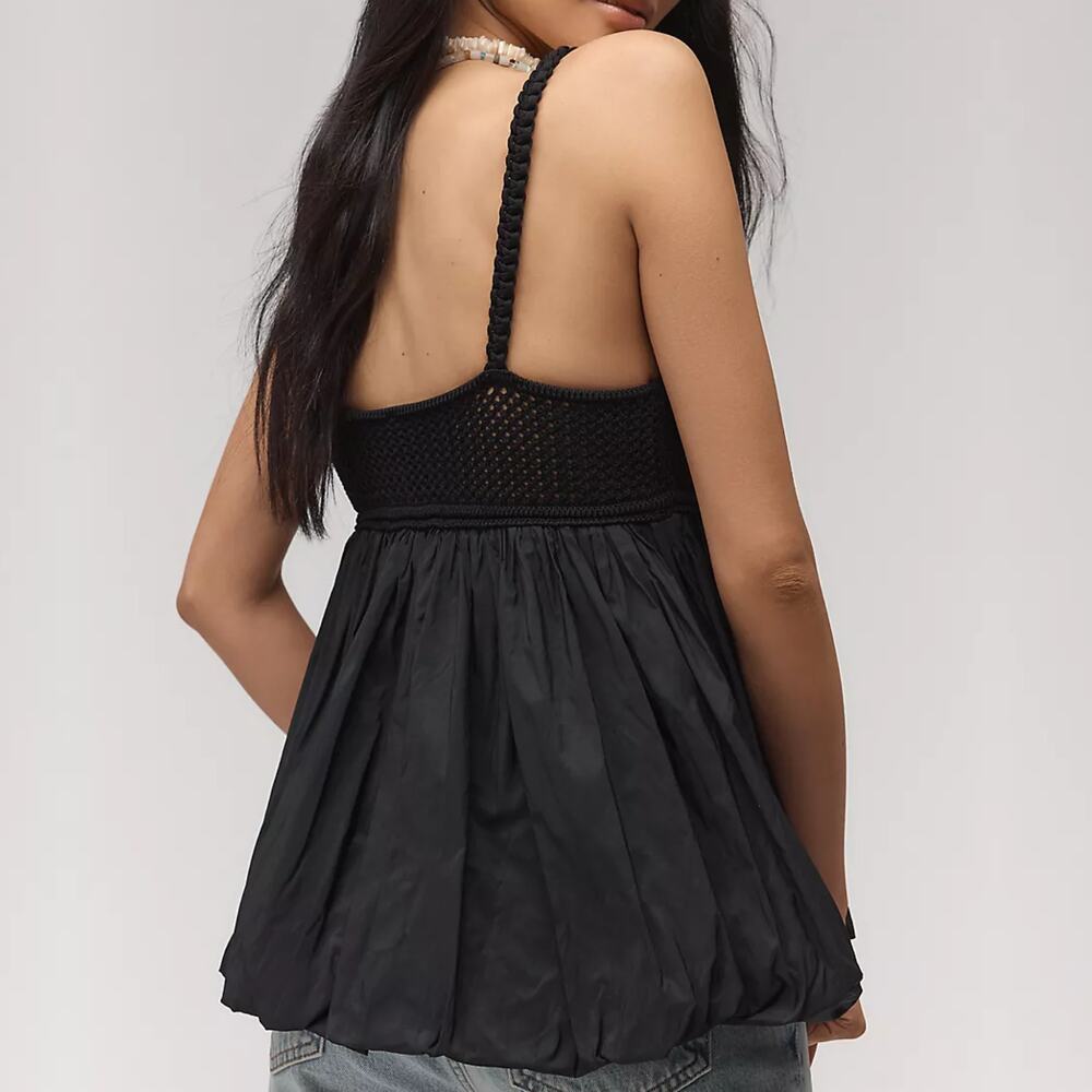 Anthropologie Knit Swing Tank Top Black - Picture 2 of 9